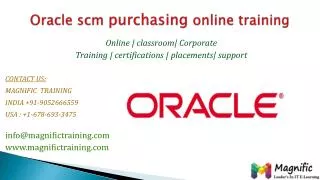 Oracle scm purchasing online training in australia