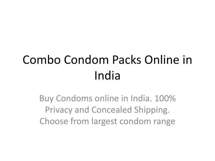 combo condom packs online in india