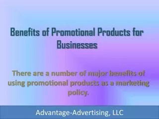 Benefits of Promotional Products for Businesses