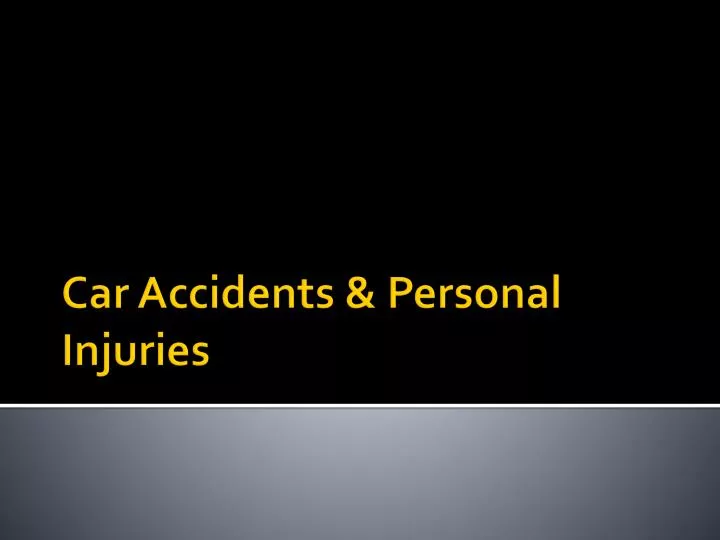 car accidents personal injuries