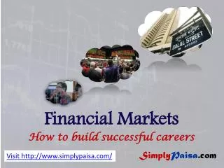 How to build career in financial markets