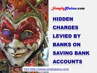 Hidden charges in Saving Bank account