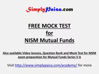 NISM Series VA Mutual fund Mock test