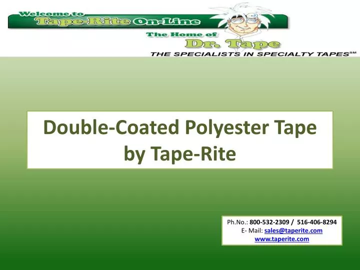 double coated polyester tape by tape rite