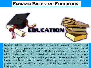 Fabrizio Balestri - Education