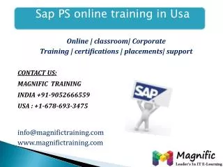 sap ps online training in australia