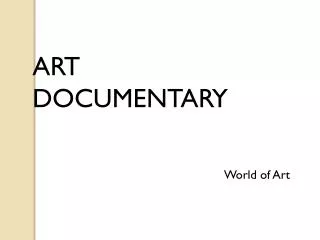 Art Documentary