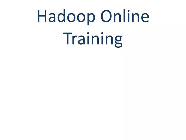 hadoop online training