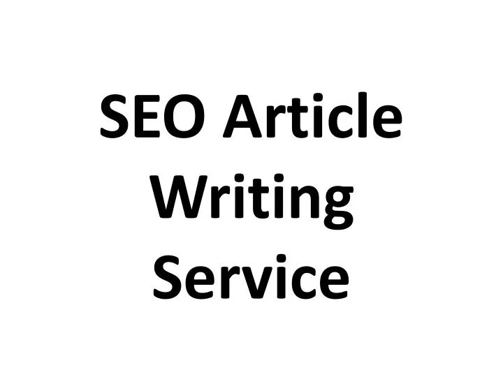 seo article writing service