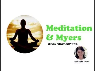 Meditation and Myers Briggs Personality Type