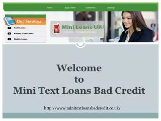 Mini Text Loans Bad Credit