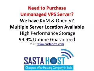 unmanaged vps server - unmanaged dedicated server
