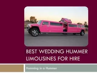 Best Wedding Hummer Limousines for Hire in Sydney