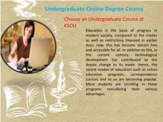 Undergraduate Online Degree Course