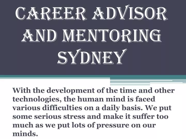 career advisor and mentoring sydney