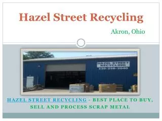 Know About Recycling of Aluminum from Hazel Street Recycling