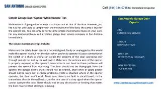 Simple Garage Door Opener Maintenance Tips