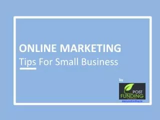 Online Marketing Tips For Small Business