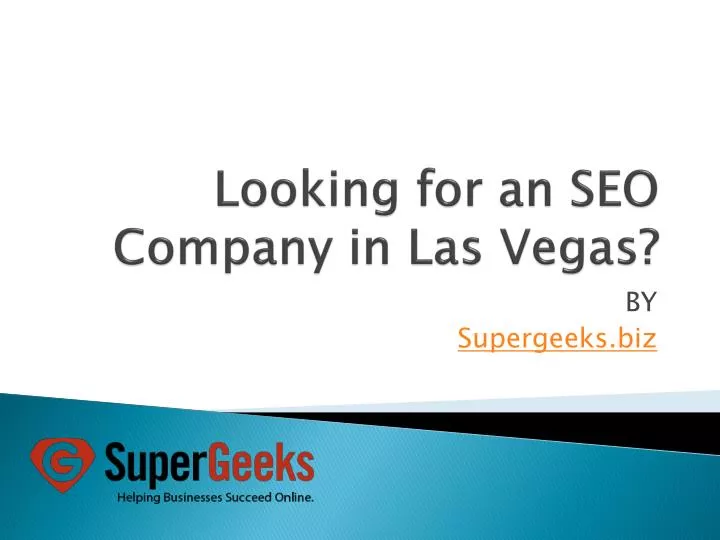 looking for an seo company in las vegas