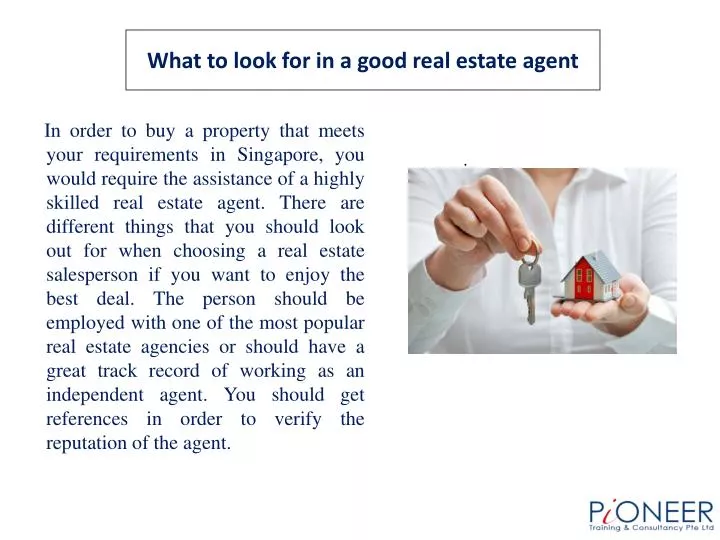 what to look for in a good real estate agent