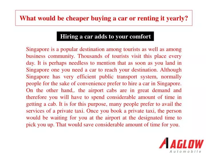 what would be cheaper buying a car or renting it yearly