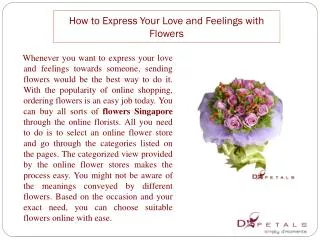 How to Express Your Love and Feelings with Flowers