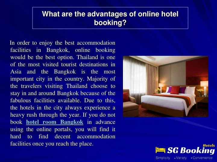 what are the advantages of online hotel booking