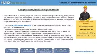 9 Garage door safety tips: read through and stay safe!