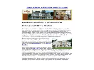 Home Builders in Harford County Maryland