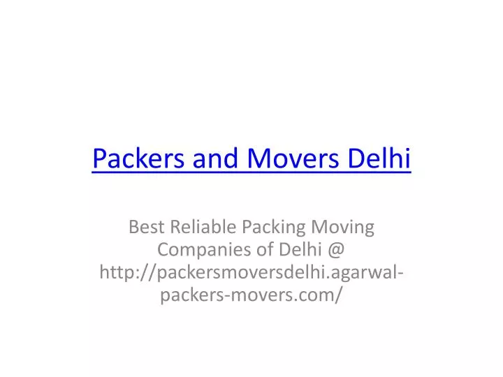 packers and movers delhi