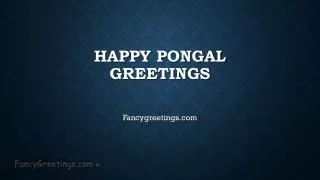 Happy Pongal Greetings / Wishes 2015