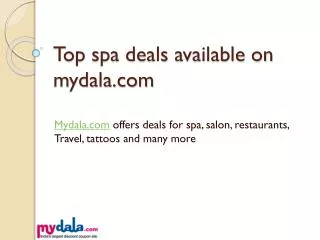 Top spa deals on mydala