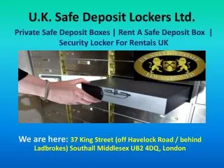 Private Safe Deposit Boxes UK