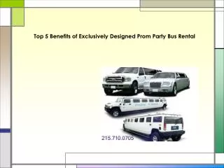 Top 5 Benefits of Exclusively Designed Prom Party Bus Rental