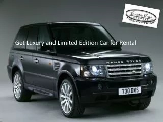 Luxury Car Rental Service from Exotic Car Express