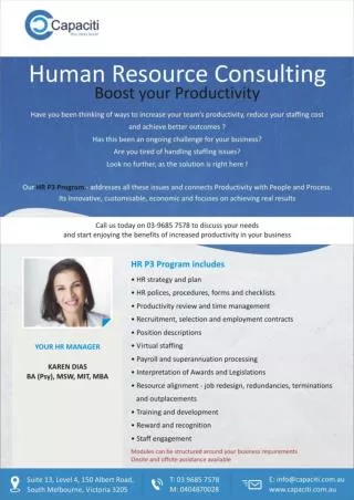 Capaciti Australia HR Services Flyer