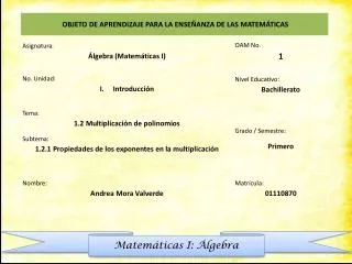 Propiedades de los exponentes en multiplicación