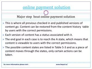 Fee problem with online payment solution