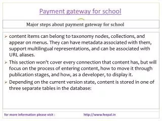 Its shares to the public link payment gateway for school