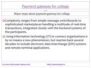 Its shares to the public link payment gateway for colleges