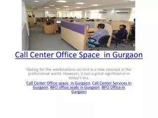 Call Center Services in Gurgaon