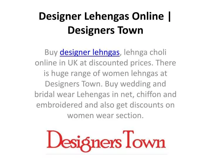 designer lehengas online designers town