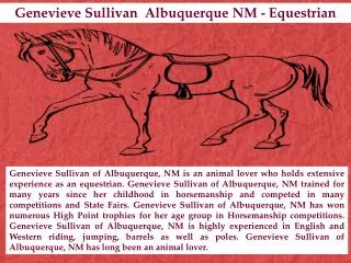 Genevieve Sullivan Albuquerque NM - Equestrian