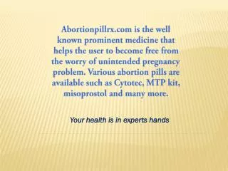 Abortion pills helpful against unwanted pregnancy