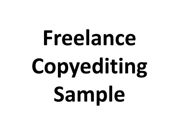 freelance copyediting sample