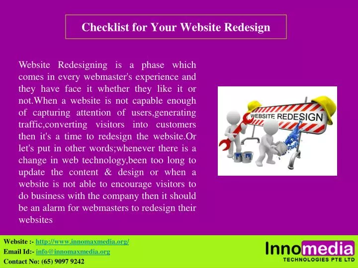 checklist for your website redesign