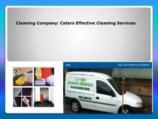 Cleaning Company Caters Effective Cleaning Services