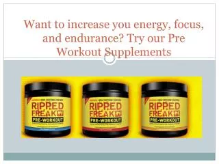 Increase Your Energy with pre workout supplements