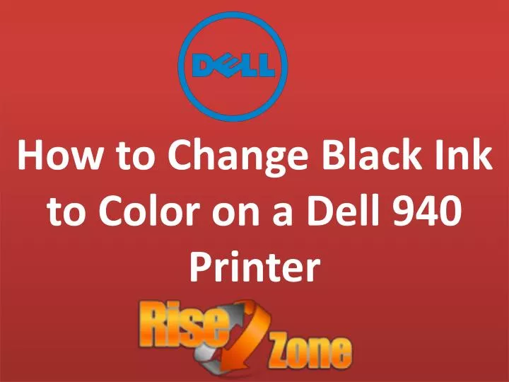 how to change black ink to color on a dell 940 printer