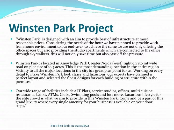 winsten park project